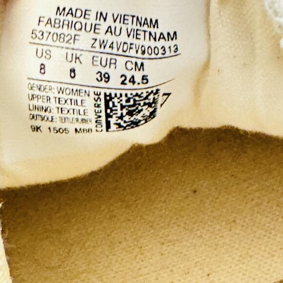 Converse Shoes Womens 8 Off White Tan Chuck Taylor All Star Shoreline Sneakers - Picture 10 of 11